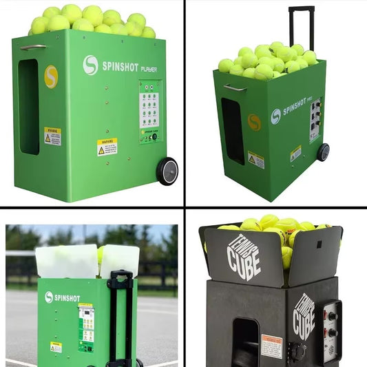 Spinshot Player Plus II 2 Two Tennis Ball Machine with Phone Remote Supported 1500