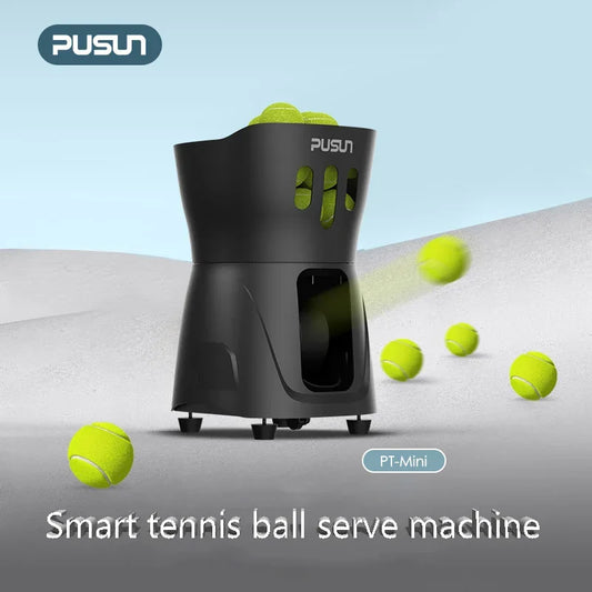 Tennis Ball Machine Mini Indoor Tennis Automatic Ball Throwing Robot Portable Trainer for Beginners Lightweight